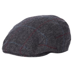 Barbour Casquette Crieff flat charcoal red blue