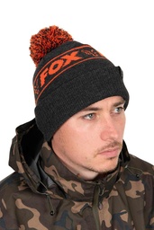 [6439418] Fox Bonnet bobble collection black orange
