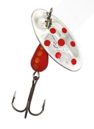 Suissex Cicada bicolore argent points rouges rouge
