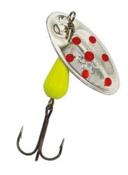 Suissex Cicada bicolore argent points rouges jaune