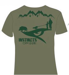 Instincts Chasse T-Shirt sanglier Olive